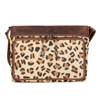 Concealed Carry Josie Genuine Leather Hair-on Leopard Print Crossbody by Lady Conceal