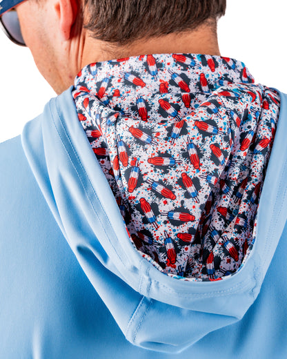Pins and Aces Performance Golf Hoodie - Bomb Pop