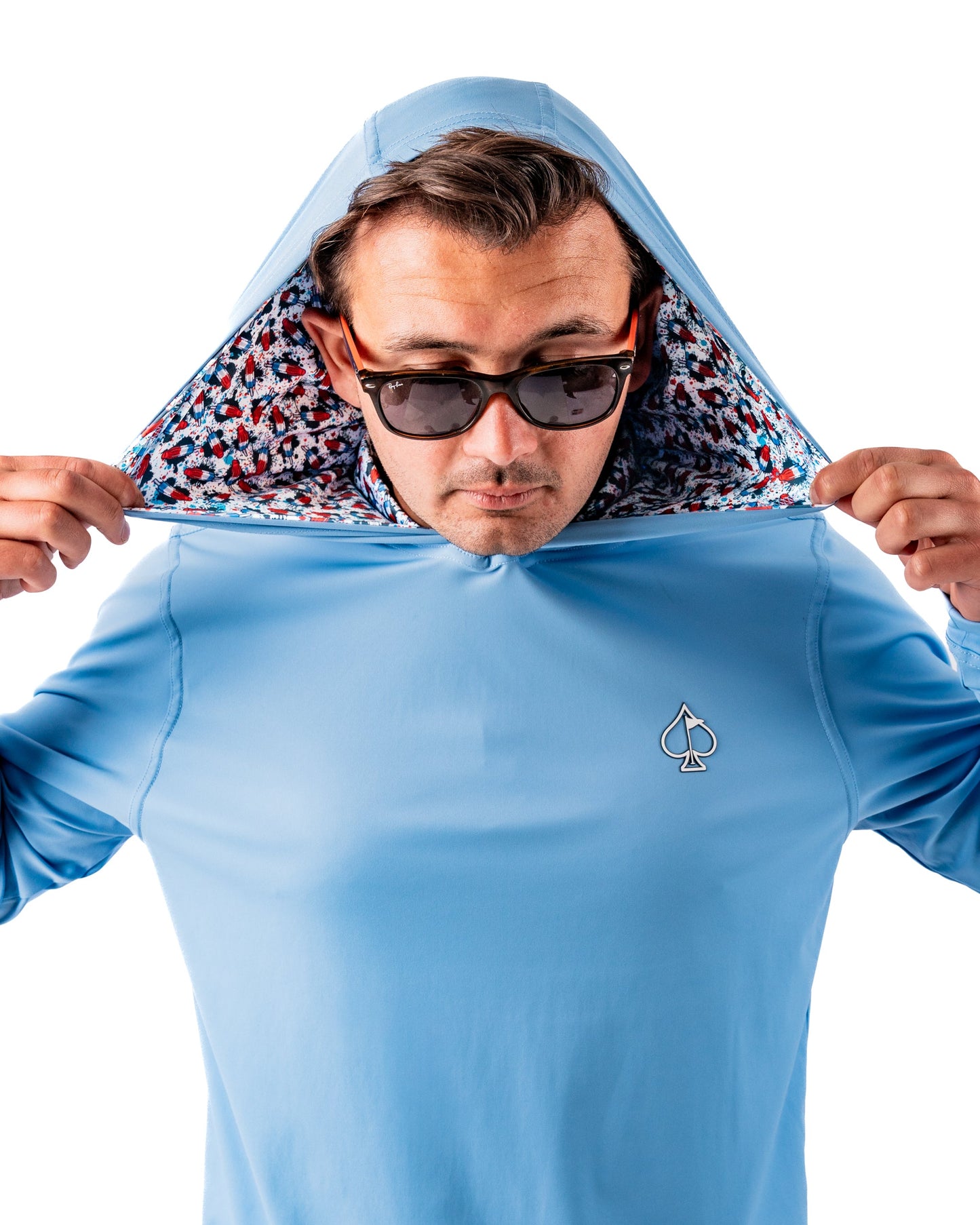 Pins and Aces Performance Golf Hoodie - Bomb Pop