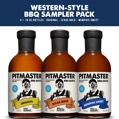 TrueMadeFoods Pitmaster Ed Mitchell Western-Style BBQ Sauce Variety 3-Pack