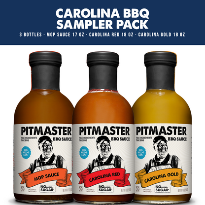 TrueMadeFoods Pitmaster Ed Mitchell Carolina BBQ Sauce Variety 3-Pack