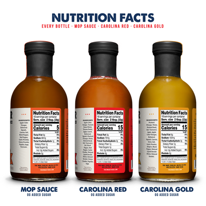 TrueMadeFoods Pitmaster Ed Mitchell Carolina BBQ Sauce Variety 3-Pack