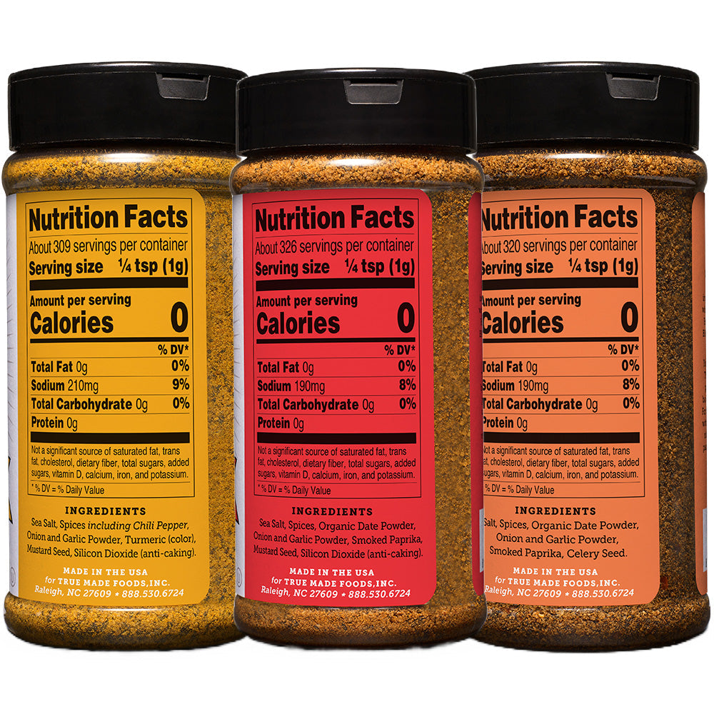 TrueMadeFoods Pitmaster Carolina BBQ Rub Combo Pack from Hall of Fame Pitmaster, Ed Mitchell