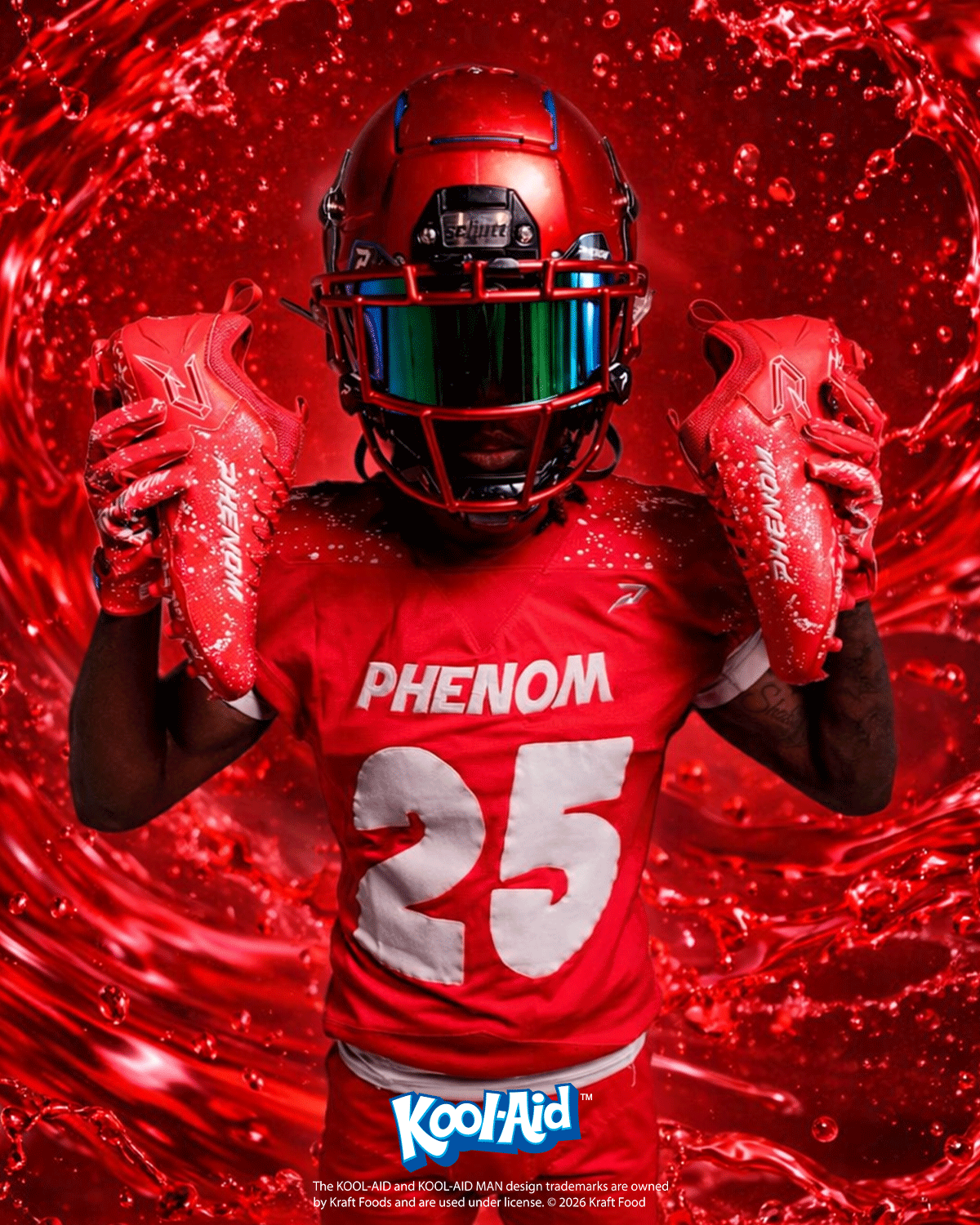 Phenom Elite Kool-Aid 'Cherry' Football Cleats - Quantum Speed by Phenom Elite