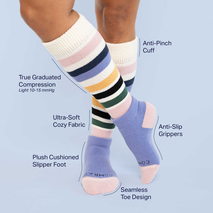 Comrad CozyGrip Compression Slipper Socks