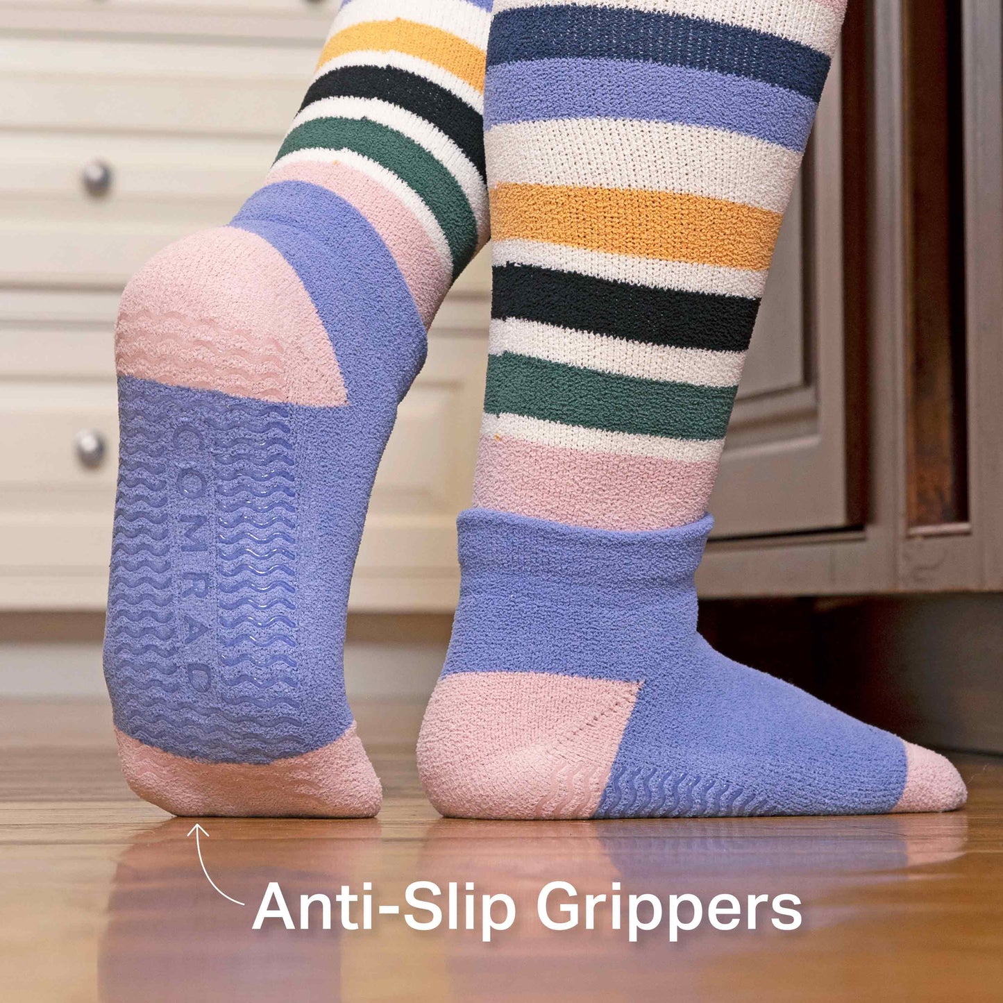 Comrad CozyGrip Compression Slipper Socks