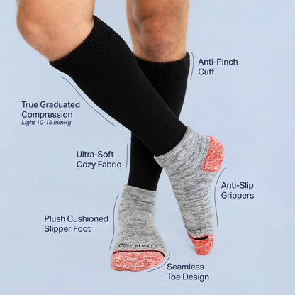 Comrad CozyGrip Compression Slipper Socks