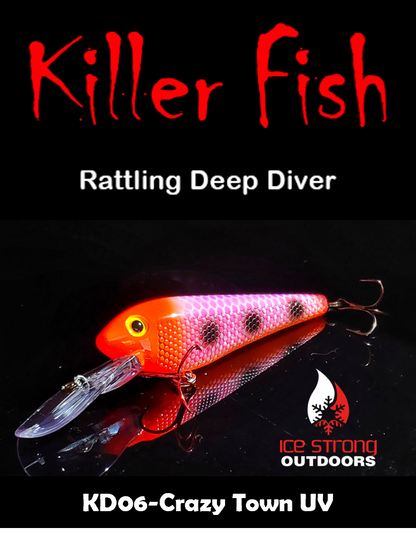 Ice Strong Outdoors - Killer Fish - Rattling DEEP Diver UV