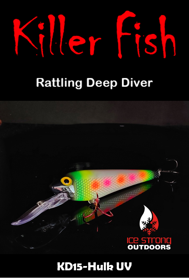 Ice Strong Outdoors - Killer Fish - Rattling DEEP Diver UV