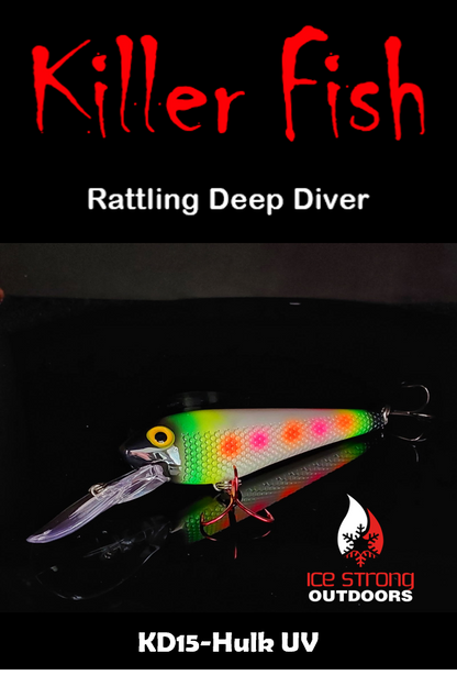 Ice Strong Outdoors - Killer Fish - Rattling DEEP Diver UV