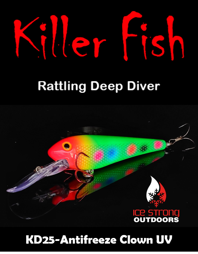 Ice Strong Outdoors - Killer Fish - Rattling DEEP Diver UV