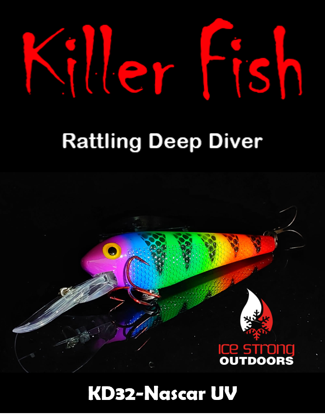 Ice Strong Outdoors - Killer Fish - Rattling DEEP Diver UV