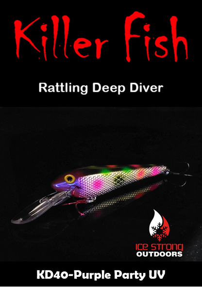 Ice Strong Outdoors - Killer Fish - Rattling DEEP Diver UV