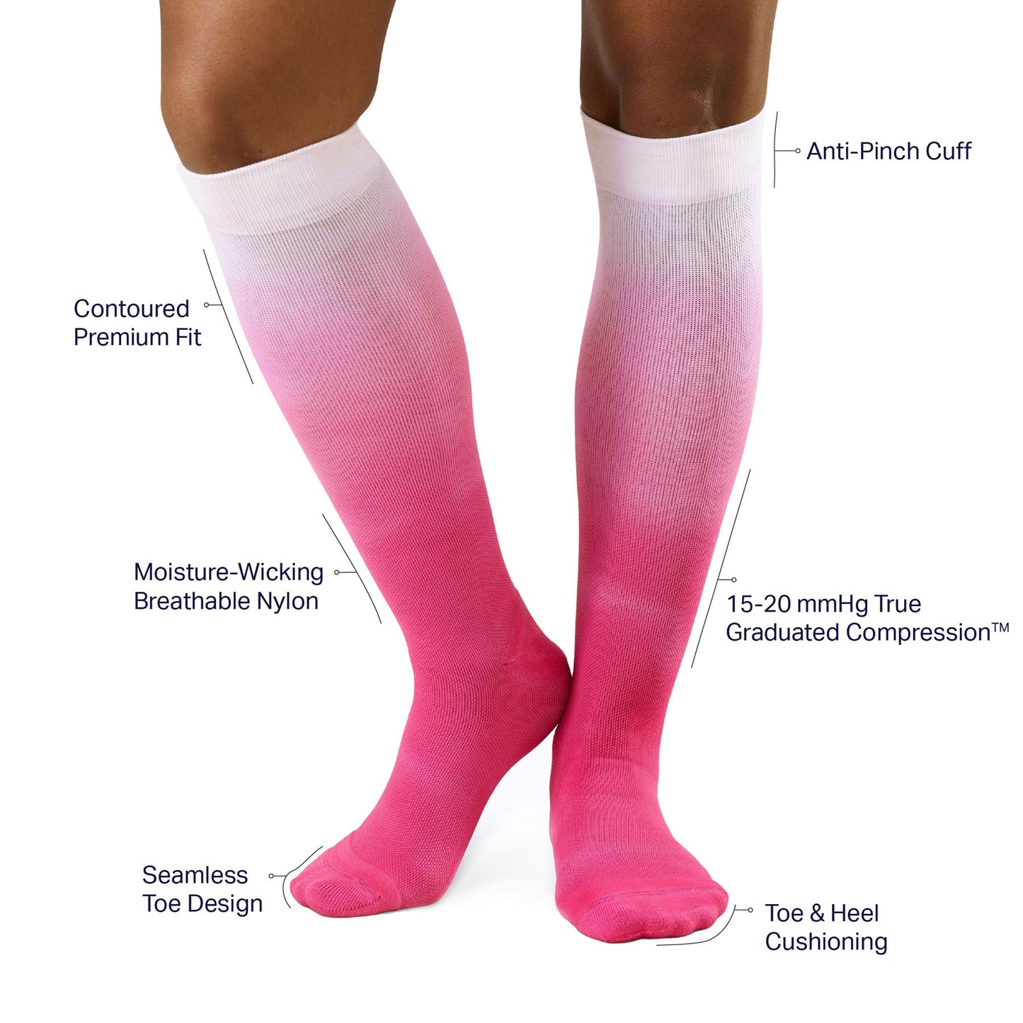 Comrad Knee-High Compression Socks - Ombre