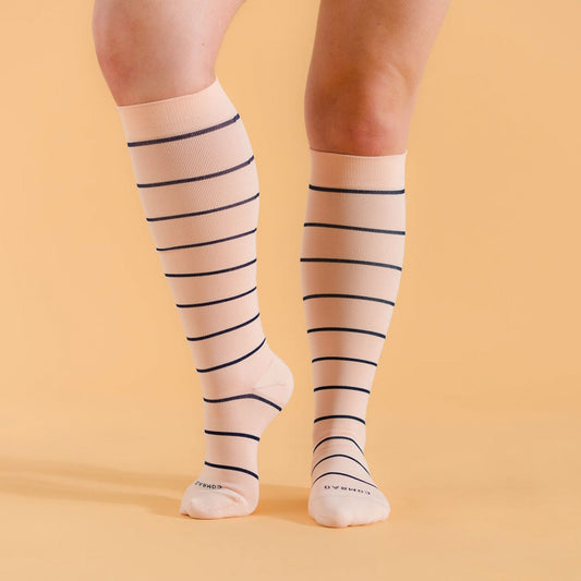 Comrad Knee-High Compression Socks - Stripes (20-30 mmHg)