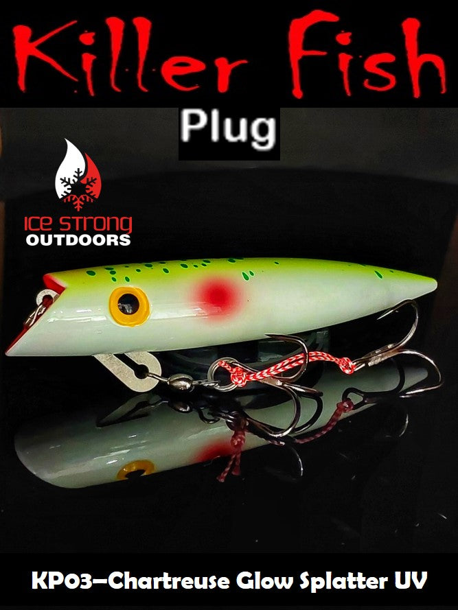 Ice Strong Outdoors - Killer Fish - Rattling TROLLING PLUG UV - NEW 2026 Colors Just Released!