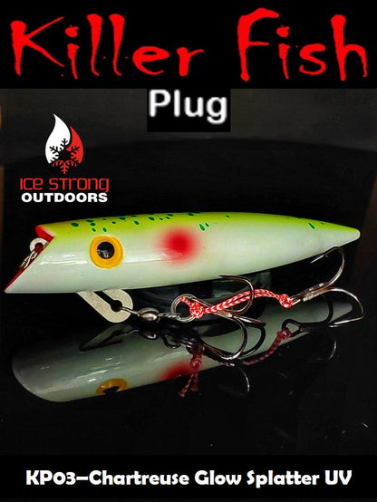 Ice Strong Outdoors - Killer Fish - Rattling TROLLING PLUG UV - NEW 2026 Colors Just Released!