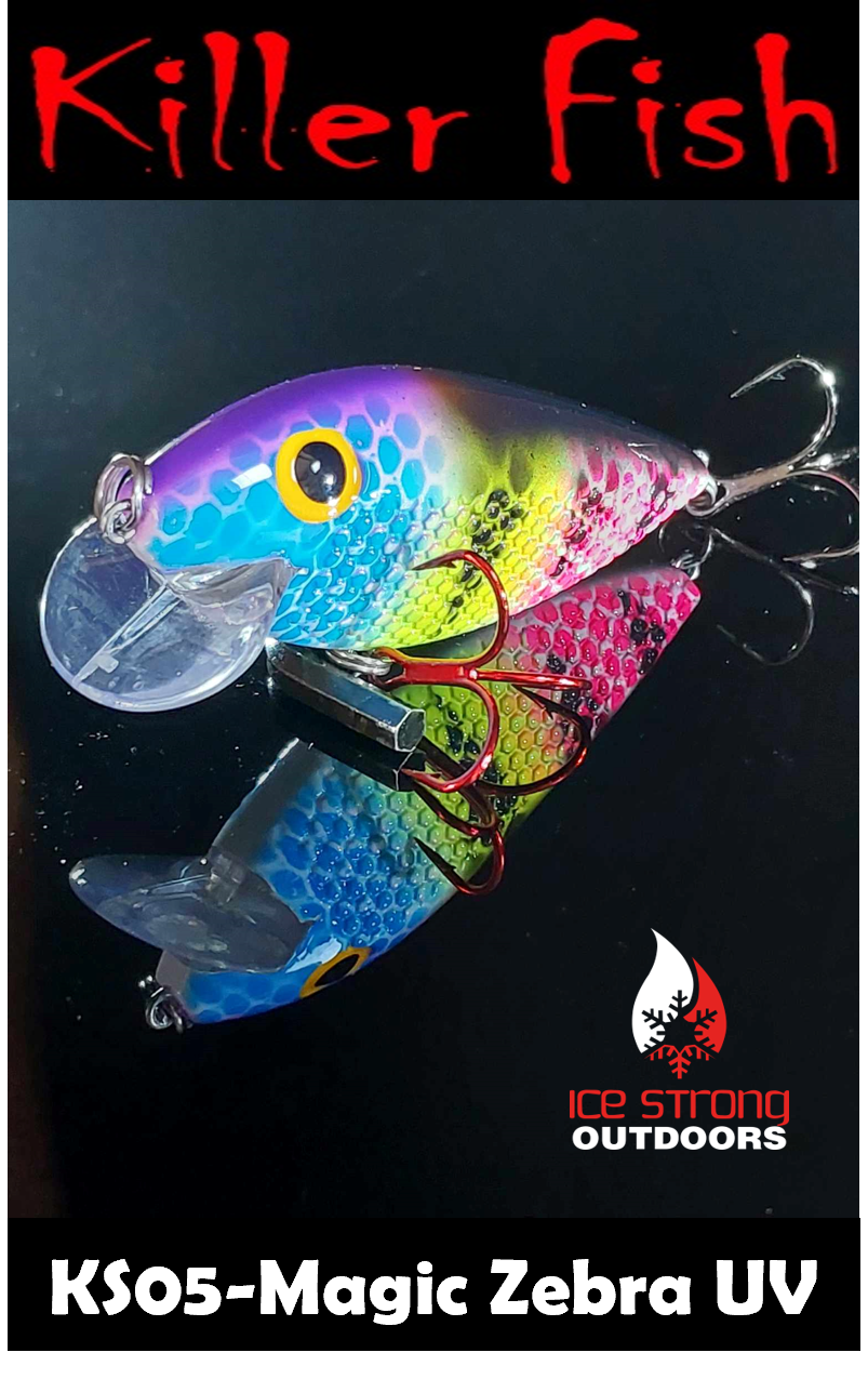 Ice Strong Outdoors - Killer Fish - Rattling Shallow Diver UV - NEW 2026 Colors Just Released!