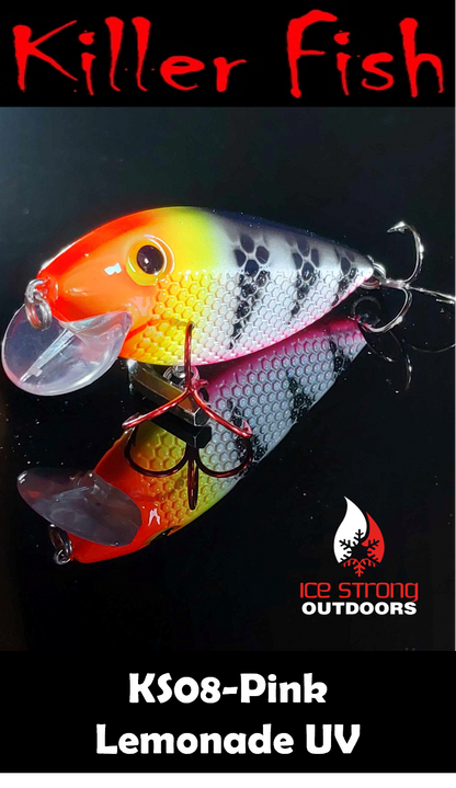 Ice Strong Outdoors - Killer Fish - Rattling Shallow Diver UV - NEW 2026 Colors Just Released!