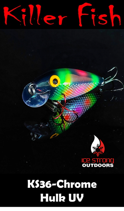 Ice Strong Outdoors - Killer Fish - Rattling Shallow Diver UV - NEW 2026 Colors Just Released!