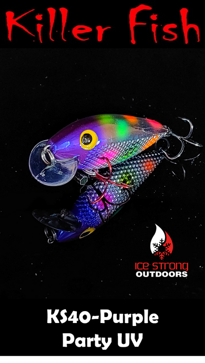 Ice Strong Outdoors - Killer Fish - Rattling Shallow Diver UV - NEW 2026 Colors Just Released!