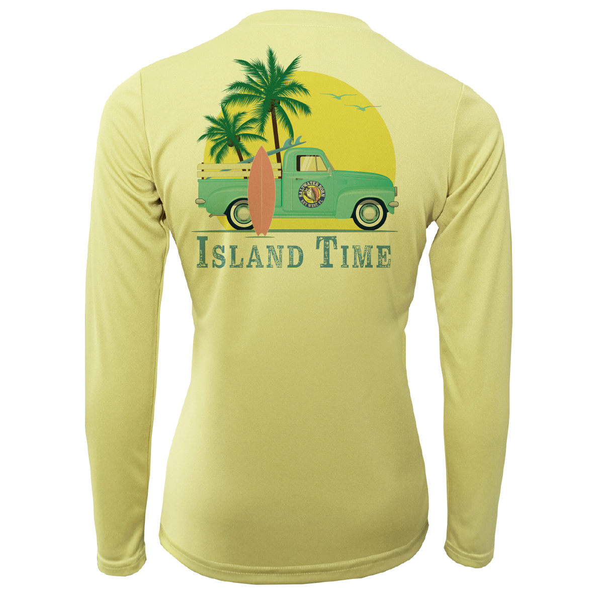 Saltwater Born Key West Island Time Women's Long Sleeve UPF 50+ Dry-Fit Shirt