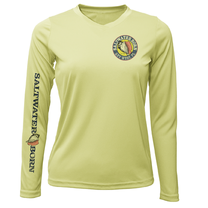 Saltwater Born Key West Island Time Women's Long Sleeve UPF 50+ Dry-Fit Shirt