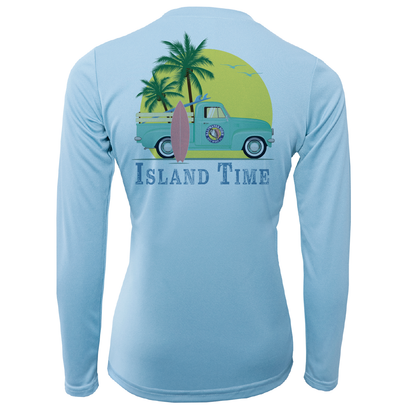 Saltwater Born Key West Island Time Women's Long Sleeve UPF 50+ Dry-Fit Shirt