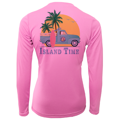 Saltwater Born Key West Island Time Women's Long Sleeve UPF 50+ Dry-Fit Shirt