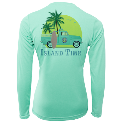 Saltwater Born Key West Island Time Women's Long Sleeve UPF 50+ Dry-Fit Shirt