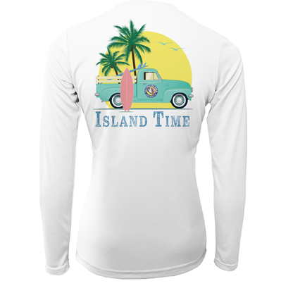 Saltwater Born Key West Island Time Women's Long Sleeve UPF 50+ Dry-Fit Shirt