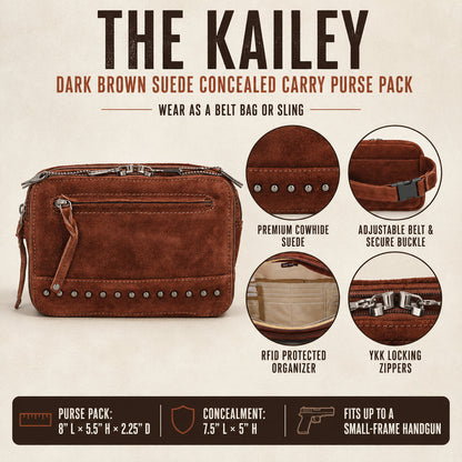 Concealed Carry Kailey Leather Purse Pack by Lady Conceal