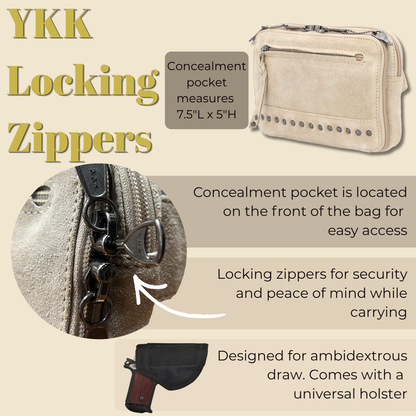 Concealed Carry Kailey Leather Purse Pack by Lady Conceal