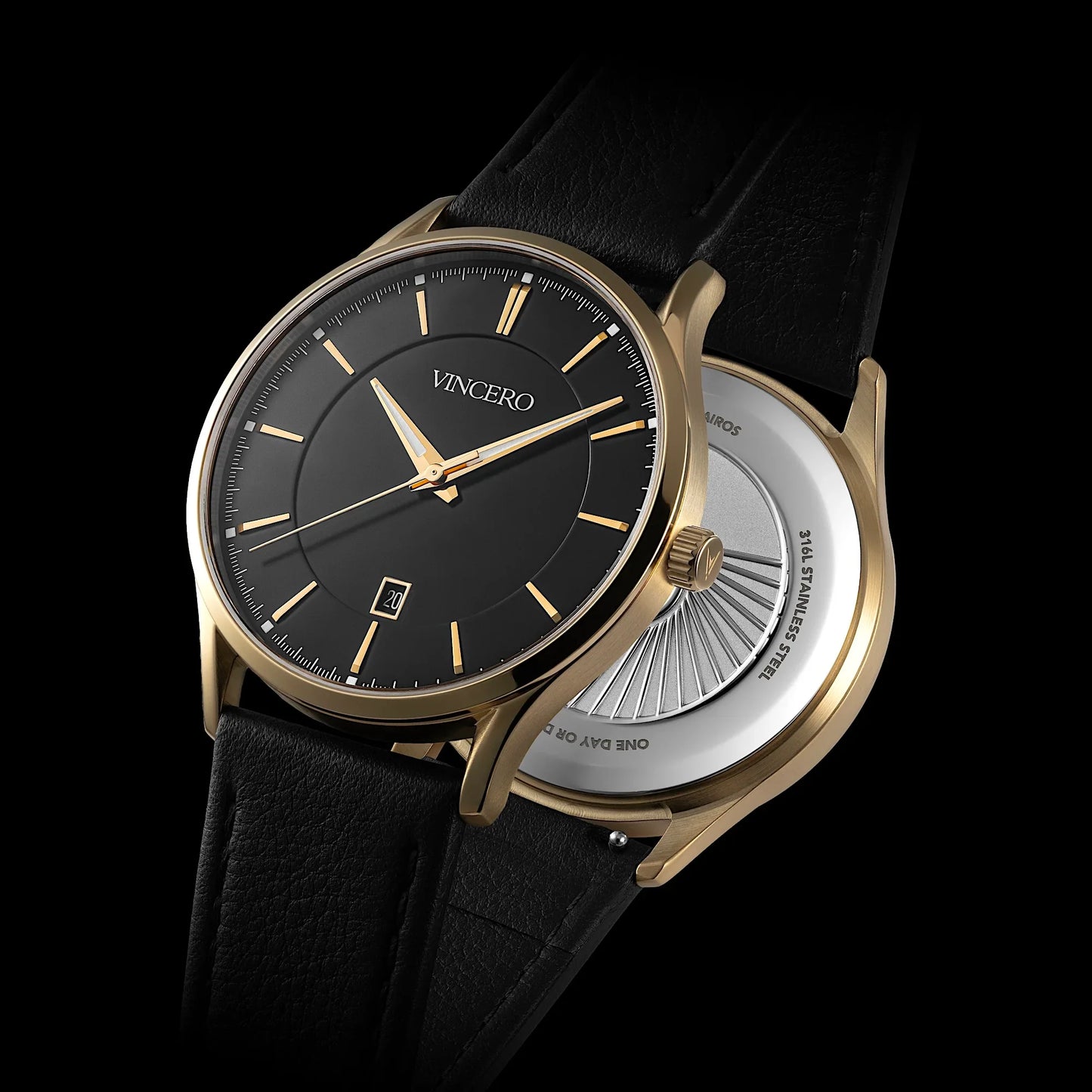 Vincero The Kairos II - Gold Onyx