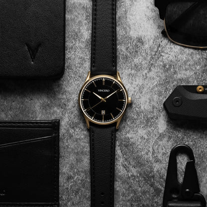 Vincero The Kairos II - Gold Onyx