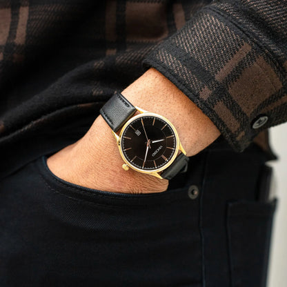 Vincero The Kairos II - Gold Onyx