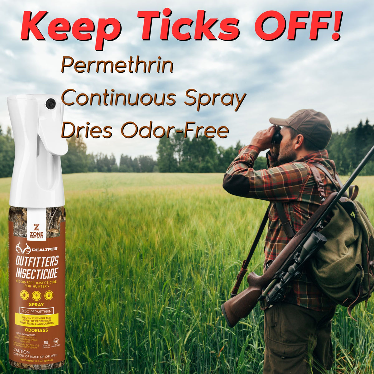 Zone Protects Realtree Outfitter's Permethrin Spray, Mistosol 10oz