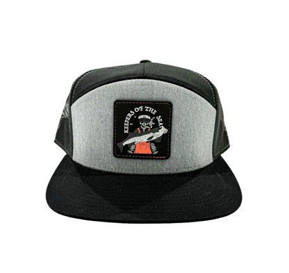 Keepers Only Co. Bass Slayer 7-Panel Black / Grey Snapback