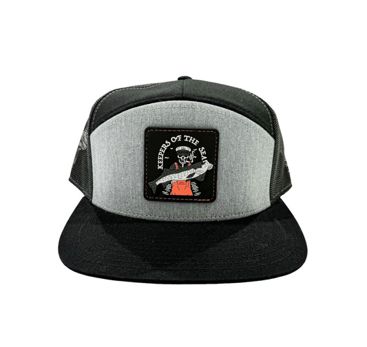 Keepers Only Co. Bass Slayer 7-Panel Black / Grey Snapback