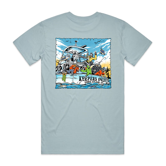 Keepers Only Co. Offshore Mayhem Pale Blue T-Shirt