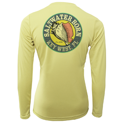 Saltwater Born Key West Horseshoe Crab Women's Long Sleeve UPF 50+ Dry-Fit Shirt