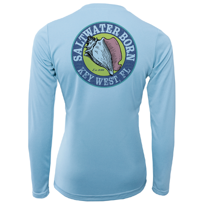 Saltwater Born Key West Horseshoe Crab Women's Long Sleeve UPF 50+ Dry-Fit Shirt