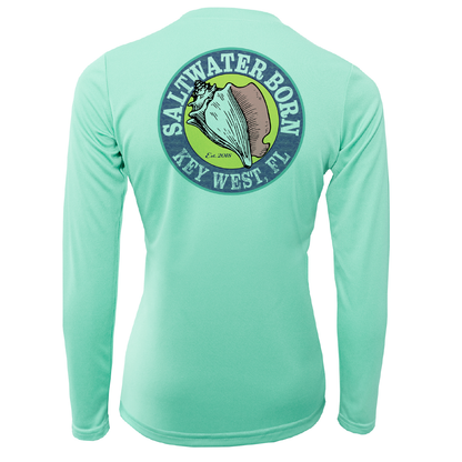 Saltwater Born Key West Horseshoe Crab Women's Long Sleeve UPF 50+ Dry-Fit Shirt