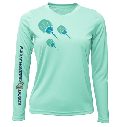 Saltwater Born Key West Horseshoe Crab Women's Long Sleeve UPF 50+ Dry-Fit Shirt