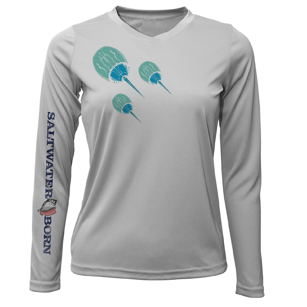 Saltwater Born Key West Horseshoe Crab Women's Long Sleeve UPF 50+ Dry-Fit Shirt