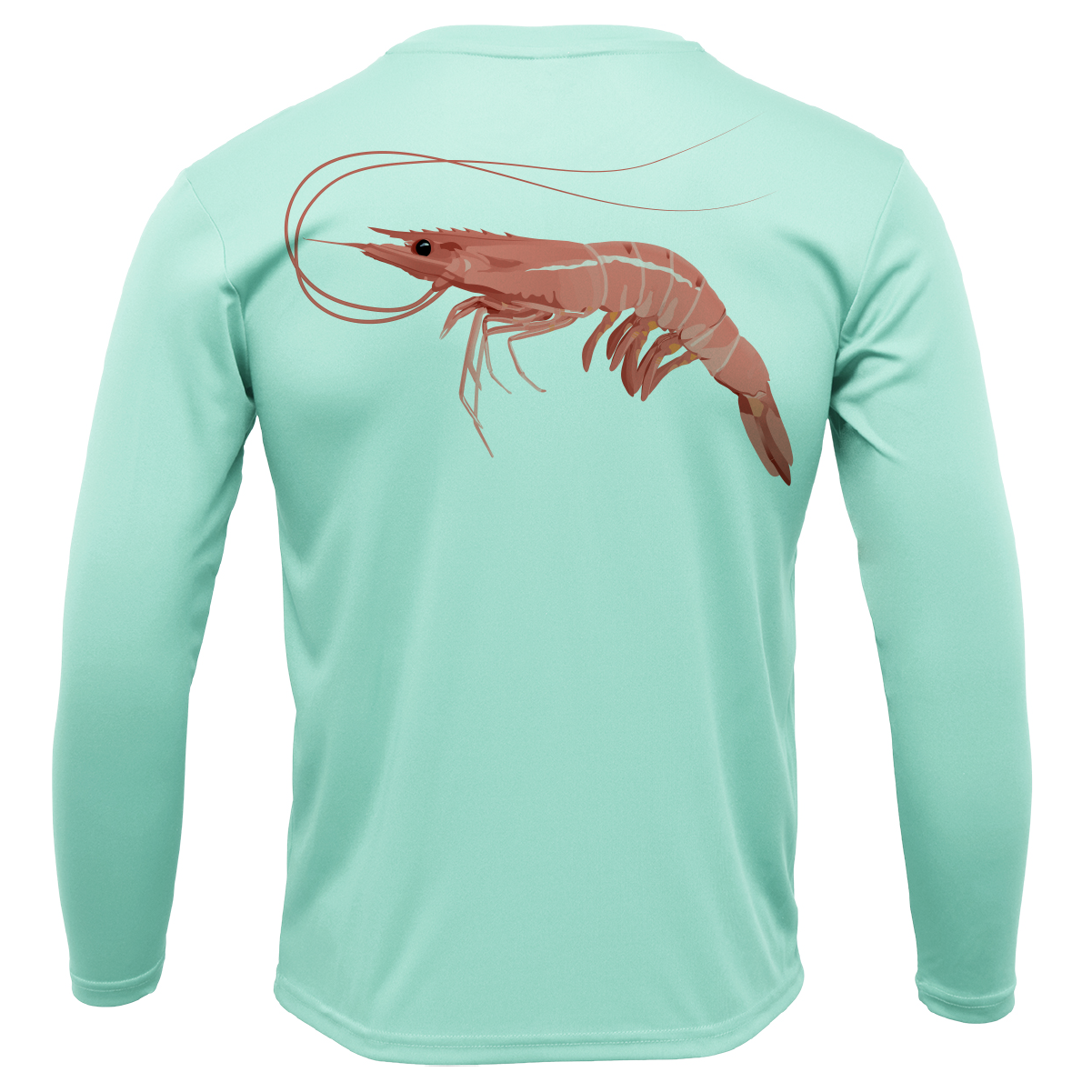 Saltwater Born Key West, FL Jumbo Shrimp Long Sleeve UPF 50+ Dry-Fit Shirt