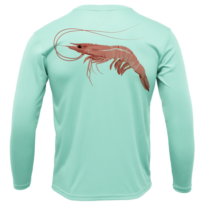 Saltwater Born Key West, FL Jumbo Shrimp Long Sleeve UPF 50+ Dry-Fit Shirt