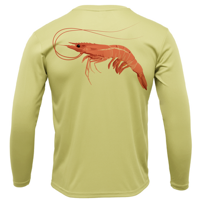 Saltwater Born Key West, FL Jumbo Shrimp Long Sleeve UPF 50+ Dry-Fit Shirt