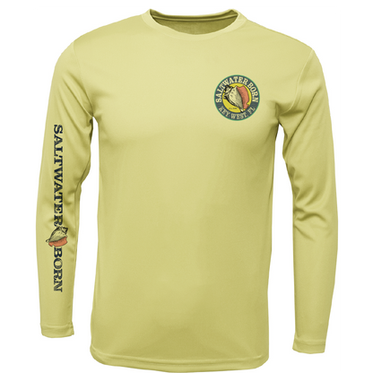 Saltwater Born Key West, FL Jumbo Shrimp Long Sleeve UPF 50+ Dry-Fit Shirt