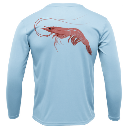 Saltwater Born Key West, FL Jumbo Shrimp Long Sleeve UPF 50+ Dry-Fit Shirt